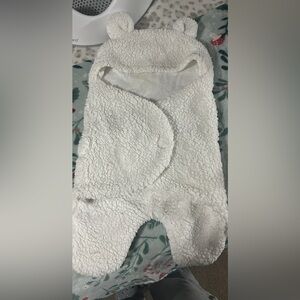 Adorable White Sherpa Baby Robe